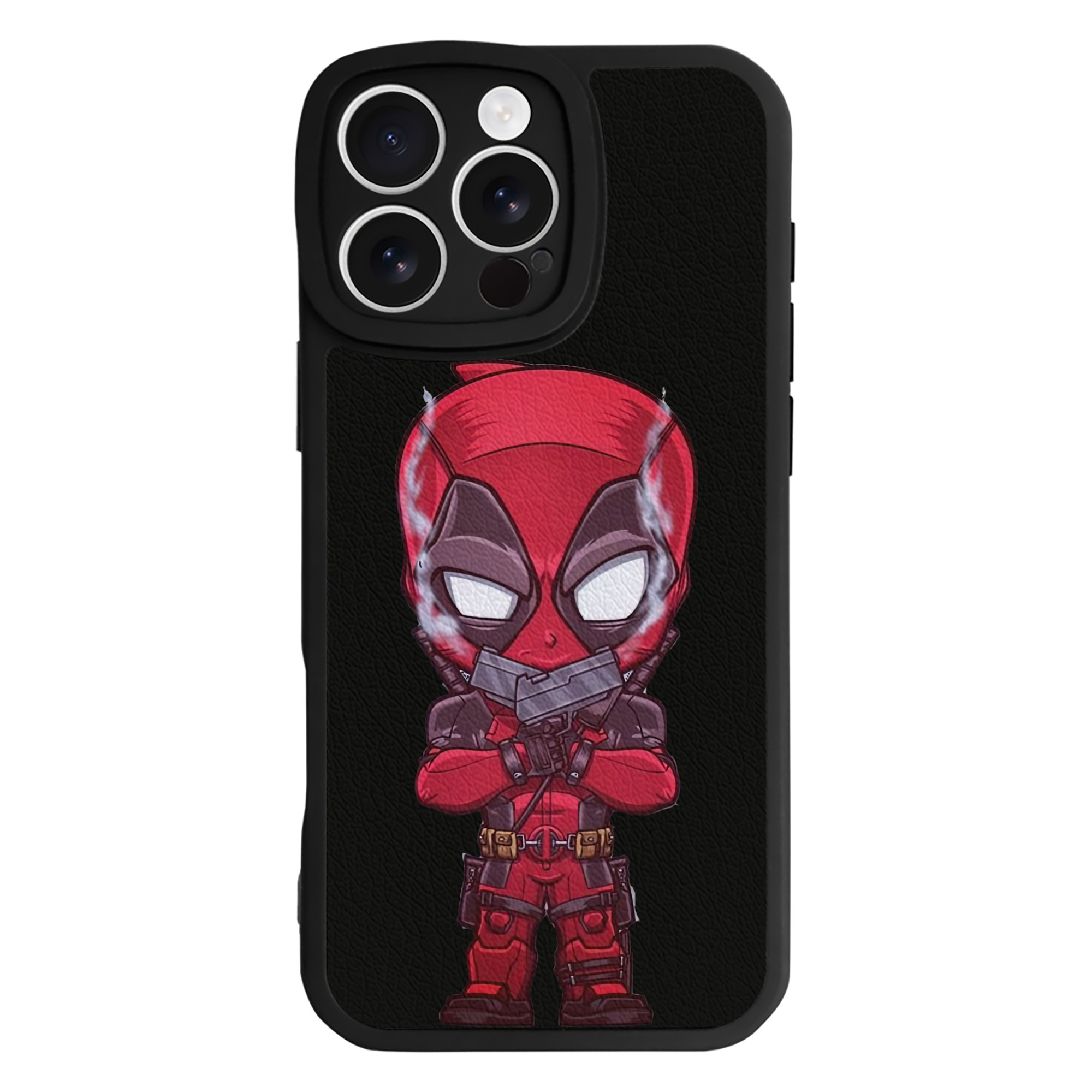（画像用） Deadpool デッドプール 【iPhone 16シリーズ対応】シリコンスマホケース（レザー調） 材質：シリコン